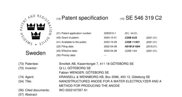 Smoltek Patent 92 Website Image